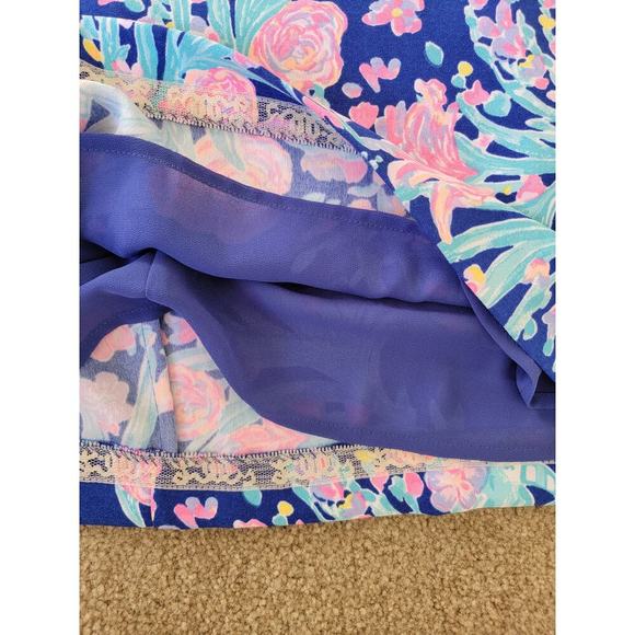 Lilly Pulitzer Blue and Pink Sleeveless Halter Sundress - Picture 4 of 8